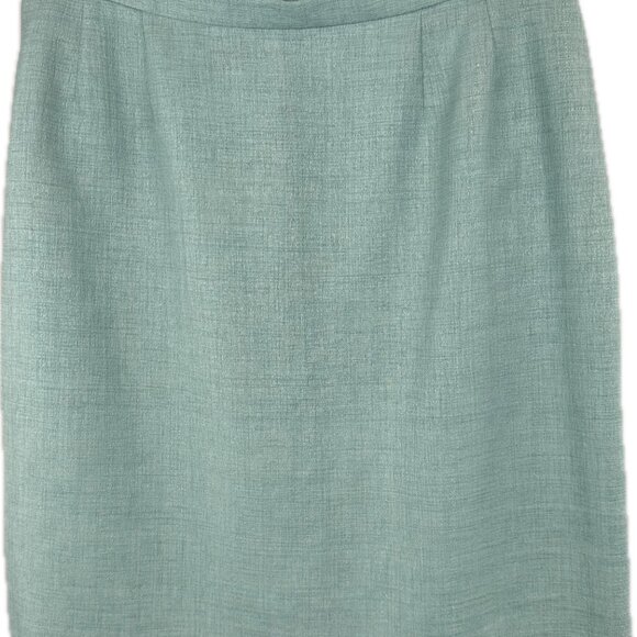 Leslie Fay 2-piece Robin Egg Blue Skirt Suit Set with Short Sleeves. Size 18WP - Picture 4 of 4